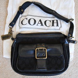 Black Vintage Coach Shoulder Bag